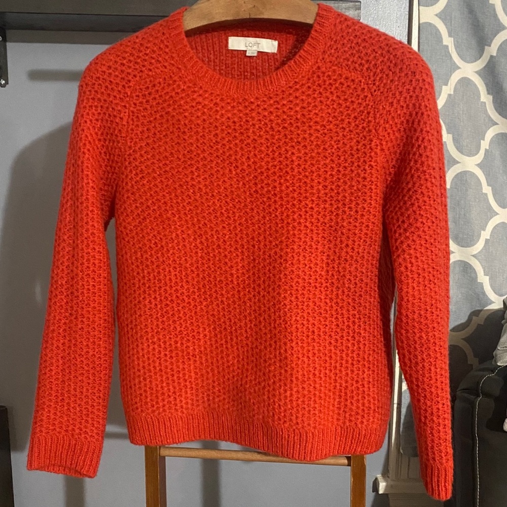 Red loft sweater